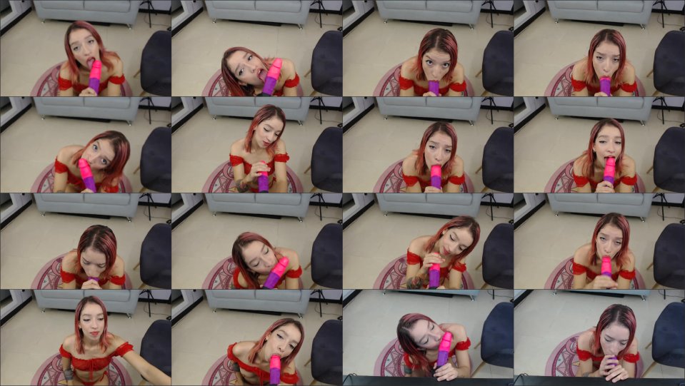 Ariabaker Sucking Big Dildo Pov