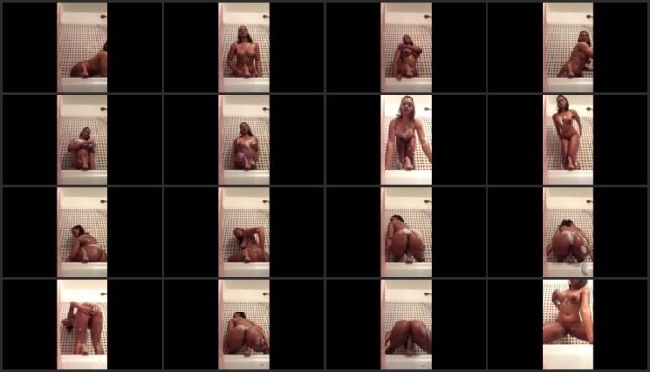 Hallehayes Fucking My Dildo In The Shower
