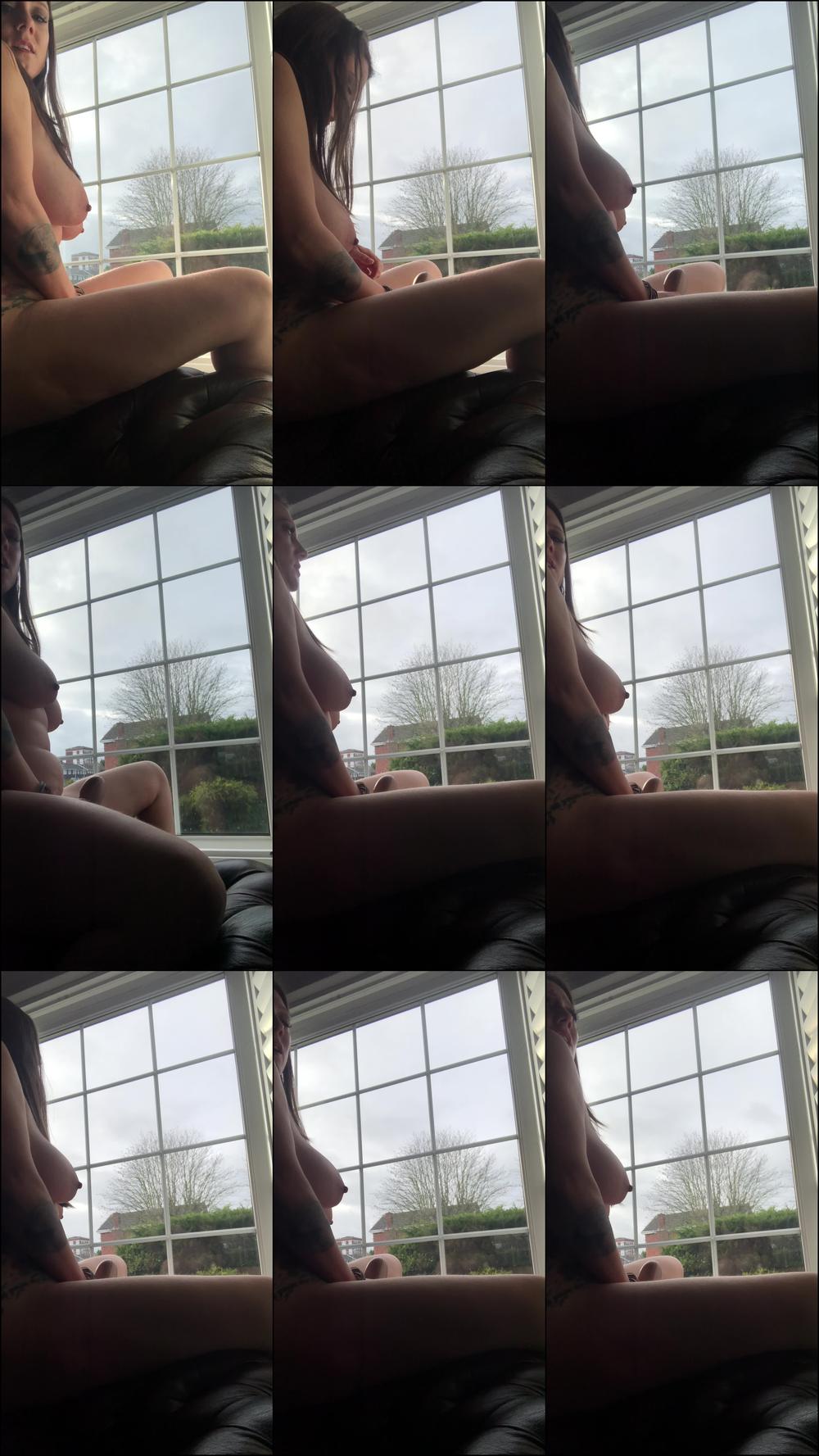 Naked Window Masturbate With Open Pussy