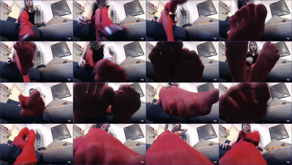 Princesscica Worship My Stinky Red Fishnet Tights
