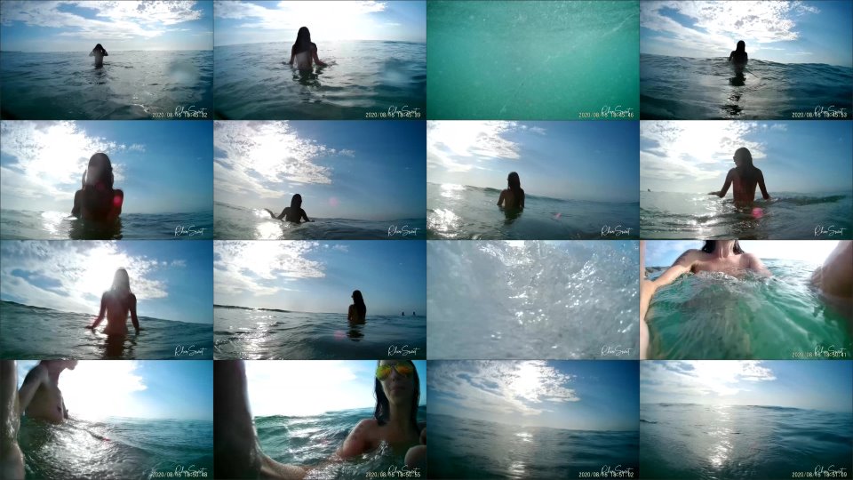 Rheasweet Public Naked In The Ocean