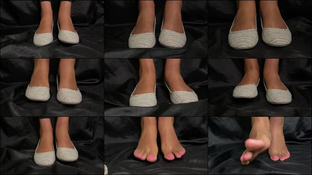 Ebony Girl Toe Taps In Flats Removal