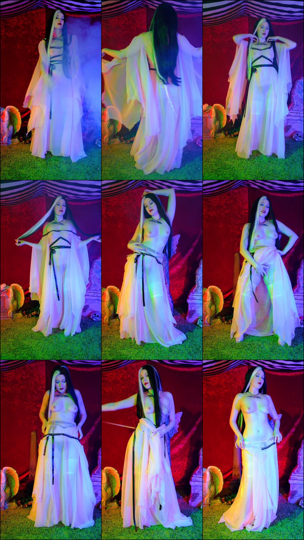 Lily Munster does a Strip Tease Dance