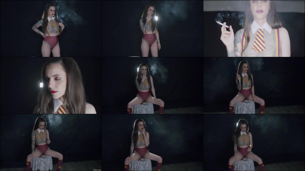 Smoking 100s in Sexy Halloween Outfit