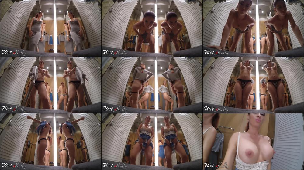 Wet Kelly Public Fitting Room Tease