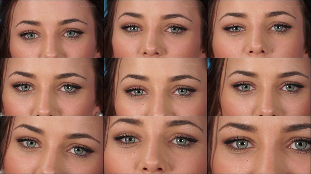 Amber's Seductive Green Eyes