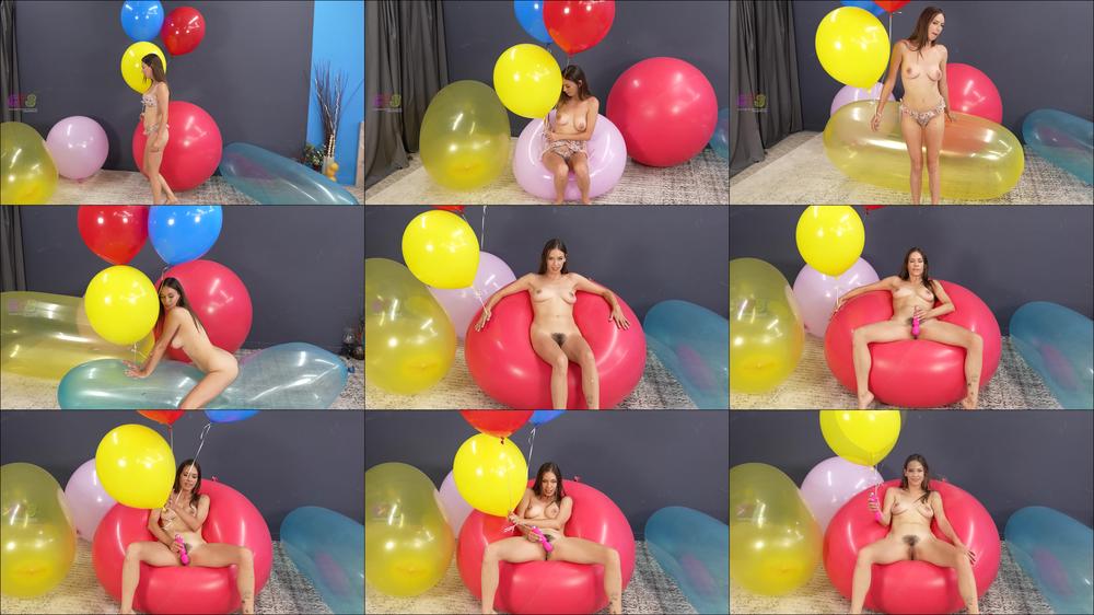 Madi Masturbates on Large Balloons 4K