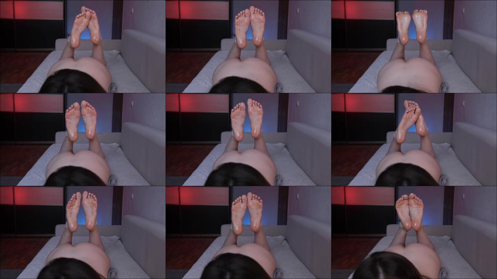 Oiled Wrinkled Soles Pose Blowjob 4K