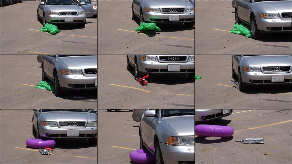 Madison Crushes Inflatables With Car HD
