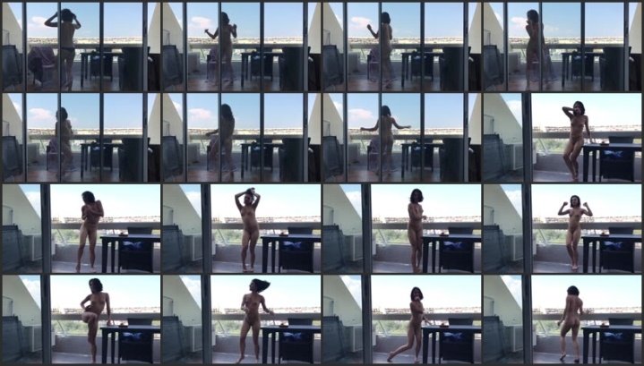 Noyuno Nude Dancing On Balcony