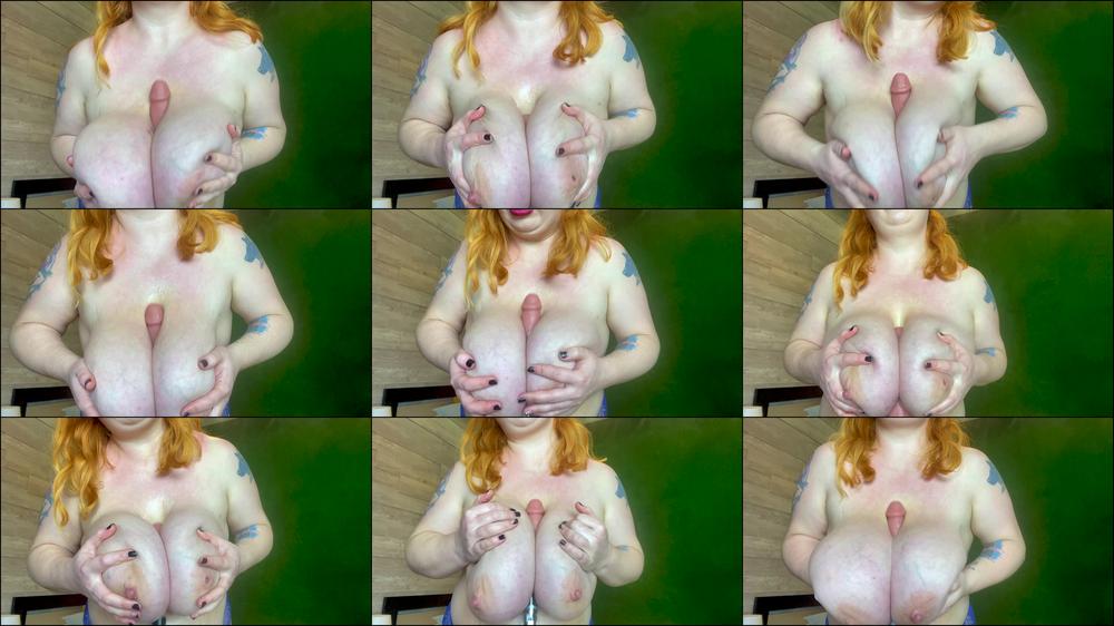 Quick titty fuck with my fuck machine