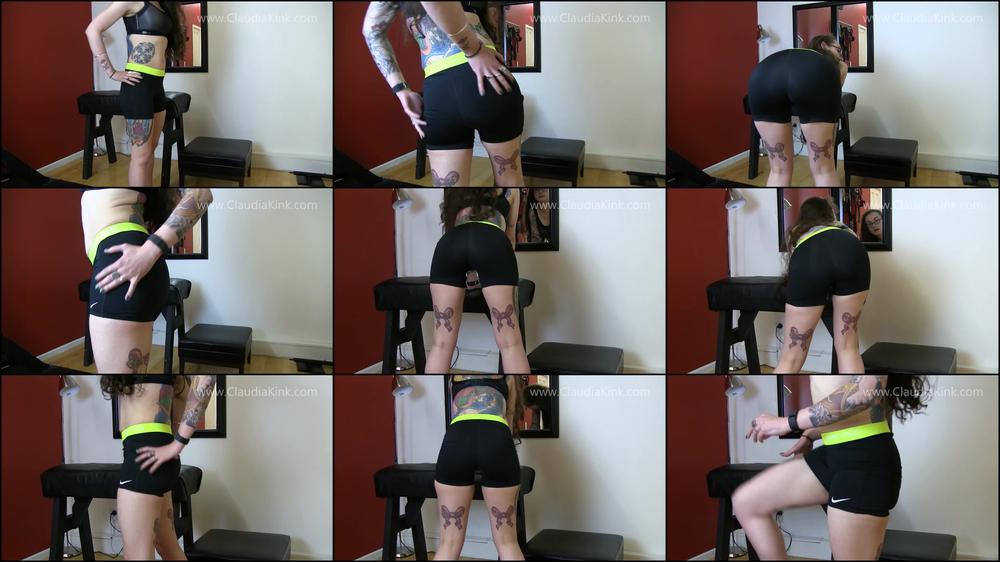 Ass Worship in Black Spandex Gym Shorts - November 02, 2015