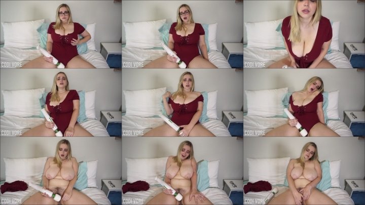 Codi Vore Busty Bushy Babe Cums