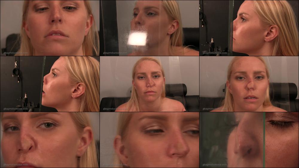 Vanessa Cage's Nose Against Glass