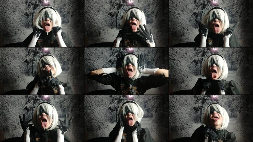 Nier Automata cosplay 2B ahegao face - Apr 8, 2020