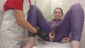 Latex tranny medfet enema (MistressPriest)