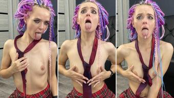 Horny School Girlfriend Likes Ahegao - Jan 11, 2023 (Lil cosplay slut)