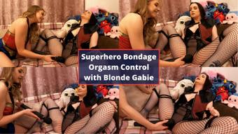 DC vs Marvel Cosplay Bondage Orgasm Denial with Blonde Gabie (Lana Harding)