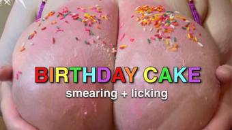 birthday cake smearing + licking - March 10, 2023 (Danidezzi)