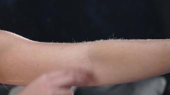 Julie Makes Arm Hair Grow w/ Bubble Gum (Custom Fetish)