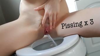 Pissing x 3 (Hazel Simone)