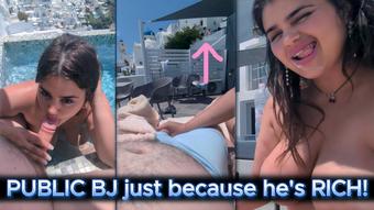 Gave a BJ to a RICH Man, in FULL VIEW of a PUBLIC street (Lucia Gomez)
