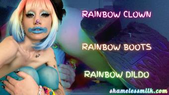 RAINBOW CLOWN RAINBOW BOOTS RAINBOW DILDO RIDE (moreshameless)