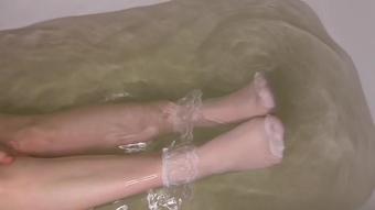 Anna Washes Her Feet In White Socks (Anna_Sky)