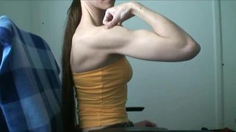 Erotic Eva Muscle Worship Flexing Biceps Shoulders (Erotic Eva)