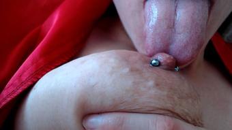 EXTREME CLOSE UP Pierced Nipple Licking (SuzieLove212)