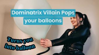 DOMINATRIX VILLAIN POPS YOUR BALLOONS=Turns you into balloon - January 30, 2024 (LoonaPop)