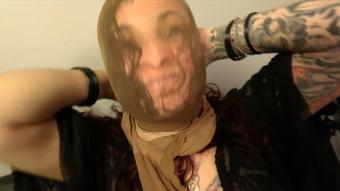 Ginary Covers Face In Stockings (Ginary)