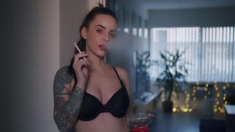 Smoking In Bra At Sunset (Dani Lynn)