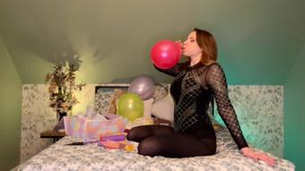 Party Time Balloon Blowing and Hand Pumping (SneezeGoddess)