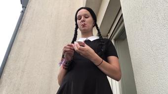 Wednesday Cosplay Smoking (Goddess Vanessa)