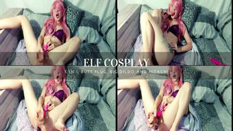 ELF COSPLAY:3in1-Buttplug,dildo, hitachi - Jul 19, 2019 (Lil cosplay slut)