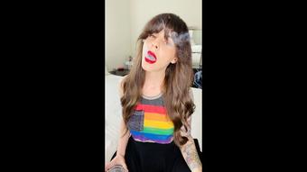 Smoking Corks in Rainbow Flag Tank Top (Dani Lynn)