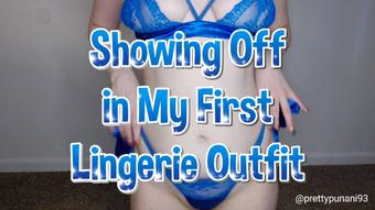 Showing Off in My First Lingerie Outfit (Lizzymaestro)