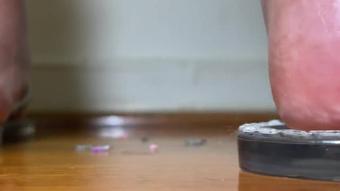 Ebony Giantess Smashes In Flip Flops (Pink Foxx)