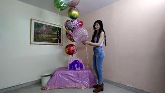 JOI MOMMY DEFLATING CUTE HELIUM BALLOONS FOR HER PRINCESS'S (_Arlequin_)