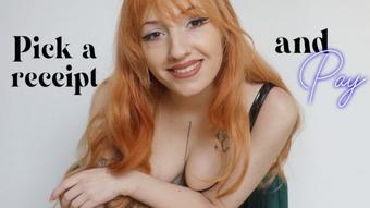 Pick a receipt and pay (Ellie Haze)
