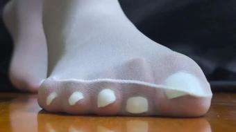 White Nylons High Heels Removal (Pink Foxx)