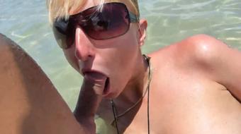 SHOCKING! HOT BLOND BABE SUCKS & FUCKS IN PUBLIC BEACH & SEA (TIFFANY SNOW XXX)