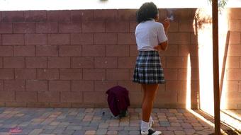 Cupcake SinClair - Smoking Schoolgirl: Outdoors Candid Classic Smoking In 4K (Cupcake SinClair)