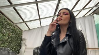 Mistress Glamorous smoking when you worship high heels POV - August 01, 2023 (fchdommes)