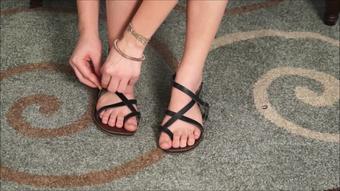 Amber Talks About Her Sandals (Custom Fetish)