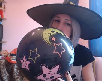 Cuteblonde666 Blowing Balloons For Halloween Fun (cuteblonde666)