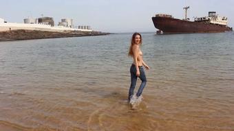 Denim Jeans in the sea (ScarlotRose)