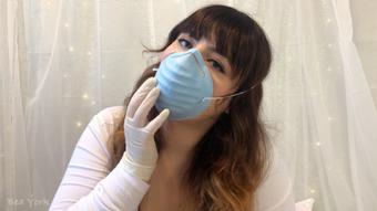 ASMR Showing off Mask with Latex Gloves - September 23, 2019 (Bea York)