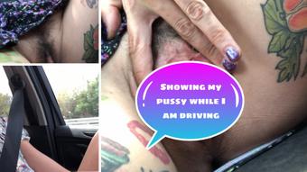 driving and showing you my pussy (Gypsy Maya)